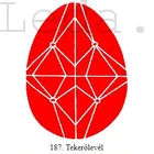 Tekerőlevél gyimesi írott tojás minta