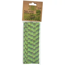 Bambusz mintás szívószál - 24 db