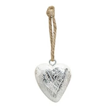 Szív Karácsonyfadísz - Ezüst