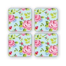 Vintage Flower 4 db Poháralátét