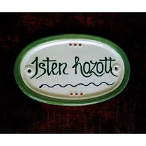 Isten Hozott Ajtótábla Ovális - zöld