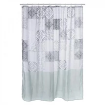 Green/grey Patchwork Zuhanyfüggöny