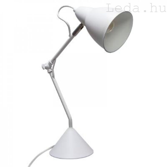 Fehér fém asztali lámpa